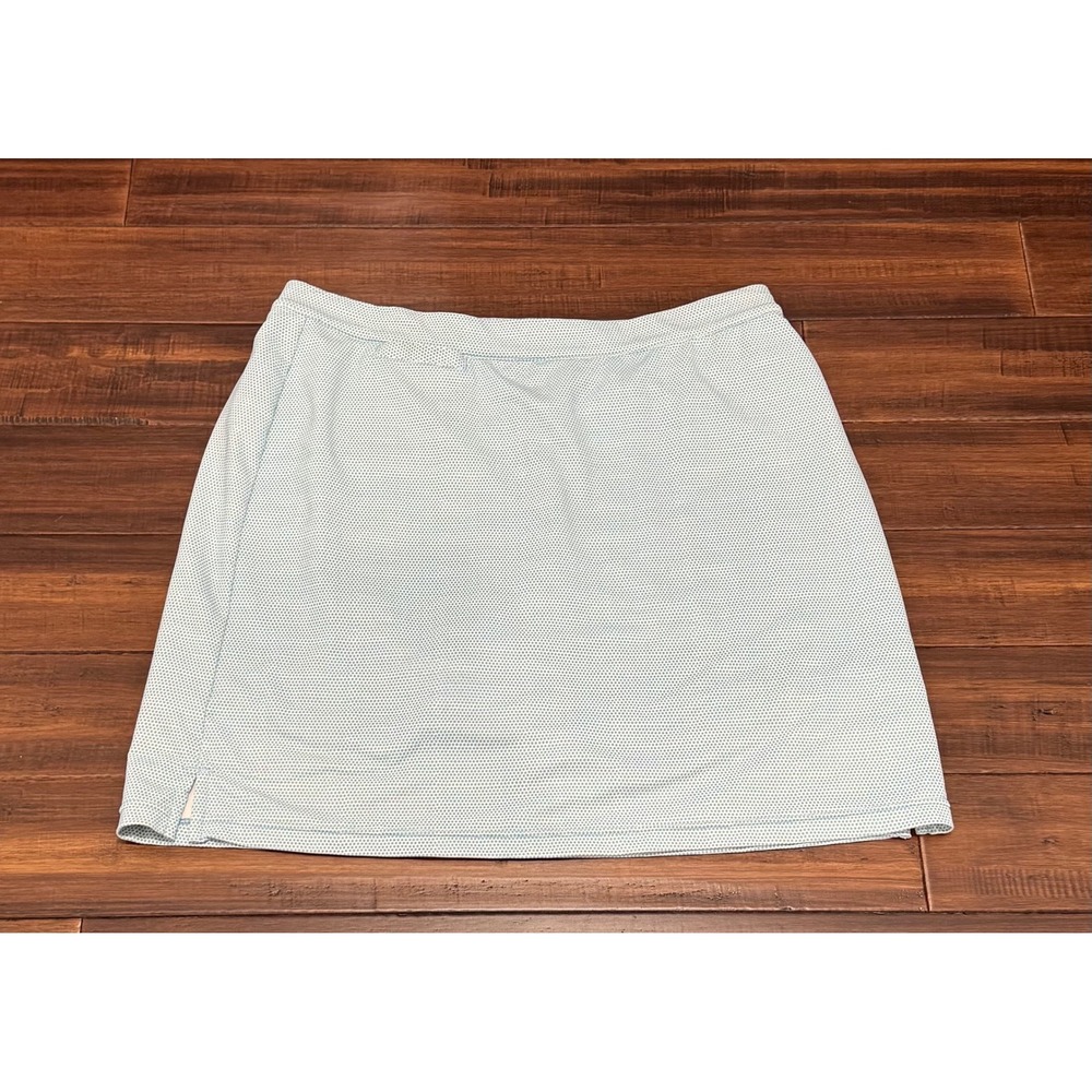 Peter Millar Crown Sport Women Light Blue Geometric Golf Skort Size Medium
